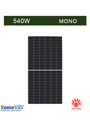 پنل خورشیدی مونو کریستال 540 وات RESTAR SOLAR مدل RT81540M